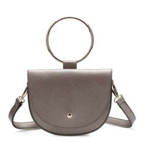 Anthropologie Veronica Ring Crossbody/Clutch/ Gray NWOT
